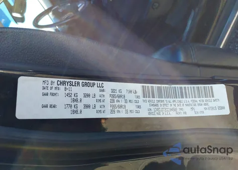 2012 Dodge Durango Crew из США, поврежденный, VIN 1C4SDJDT2CC104502